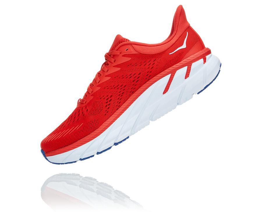 Hoka One One Løbesko Herre - Clifton 7 - Rød/Hvide - 471095XLY